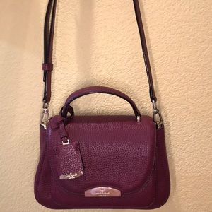 Kate Spade Pebbled Leather Maroon Crossbody